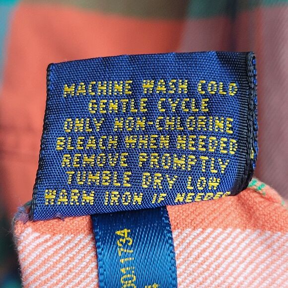 POLO RALPH LAUREN Plaid Button Down Shirt SIze L Cotton Custom Fit Colorful - Picture 9 of 9